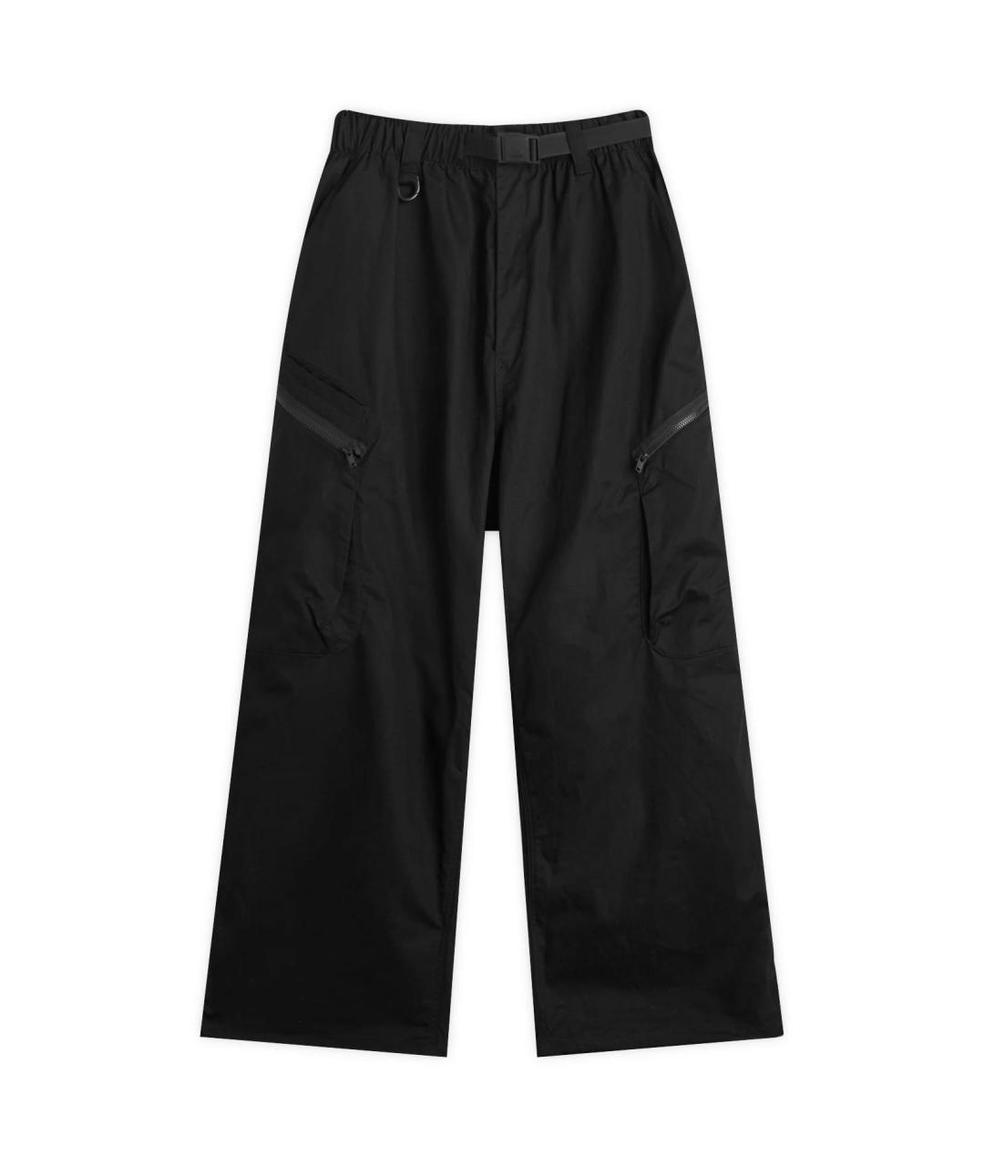 Y-3 Черные хлопковые повседневные брюки, фото 1