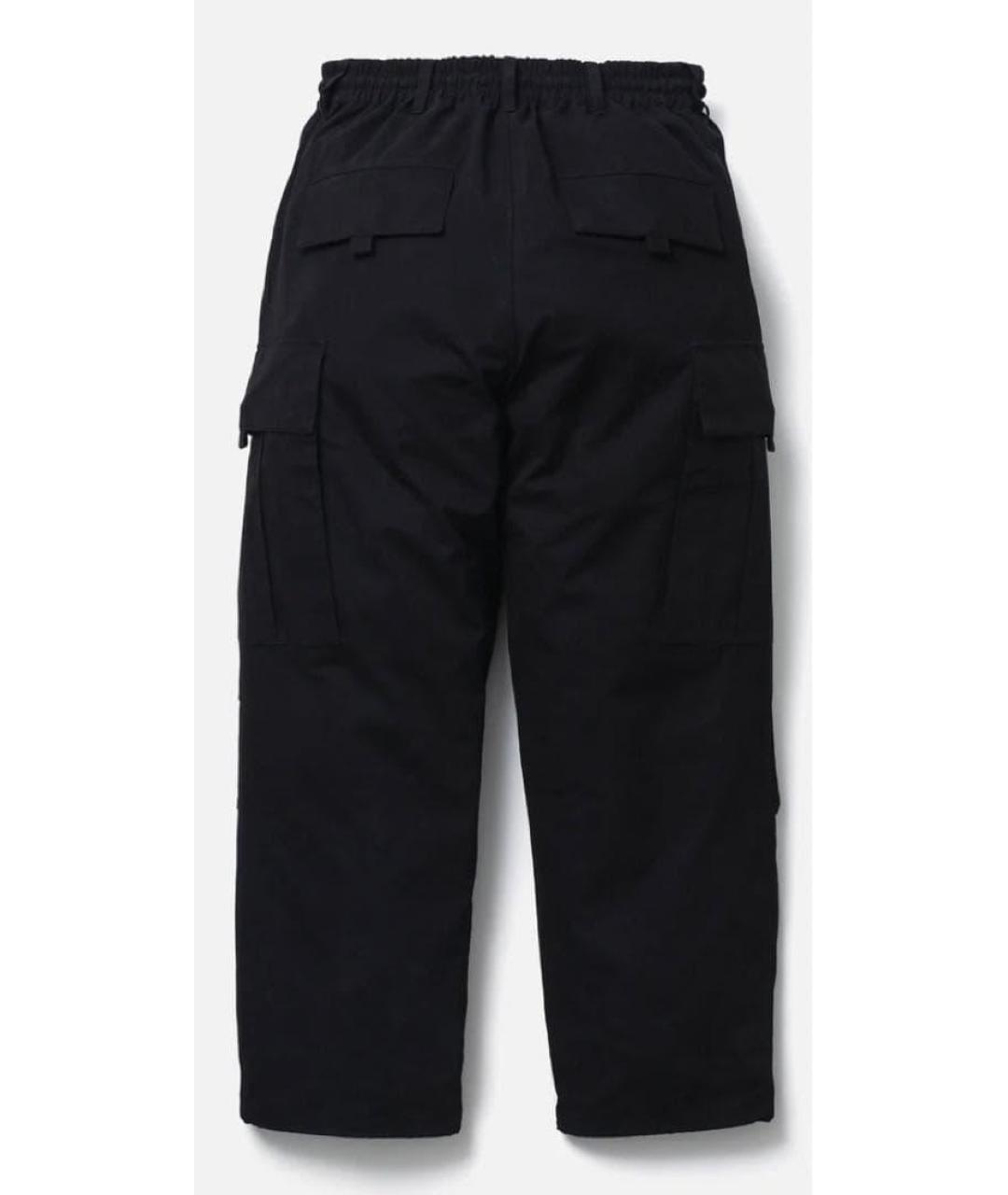 Y-3 Черные хлопковые повседневные брюки, фото 2