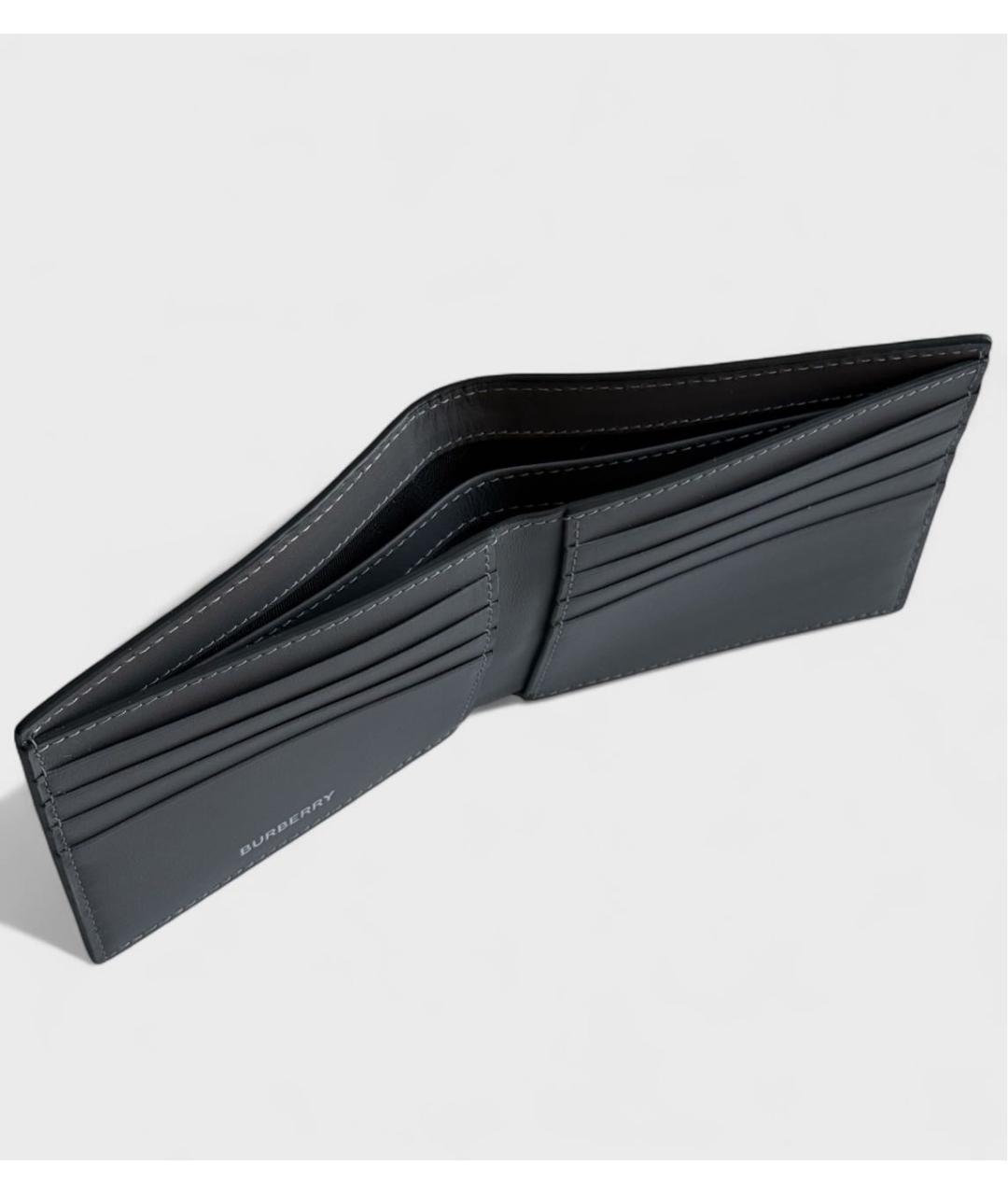 BURBERRY Черный кожаный кошелек, фото 3