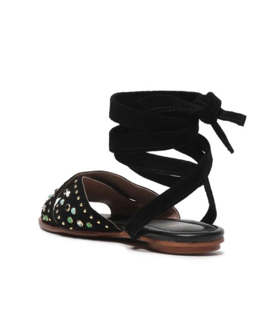 MAJE Черные кожаные босоножки, фото 5