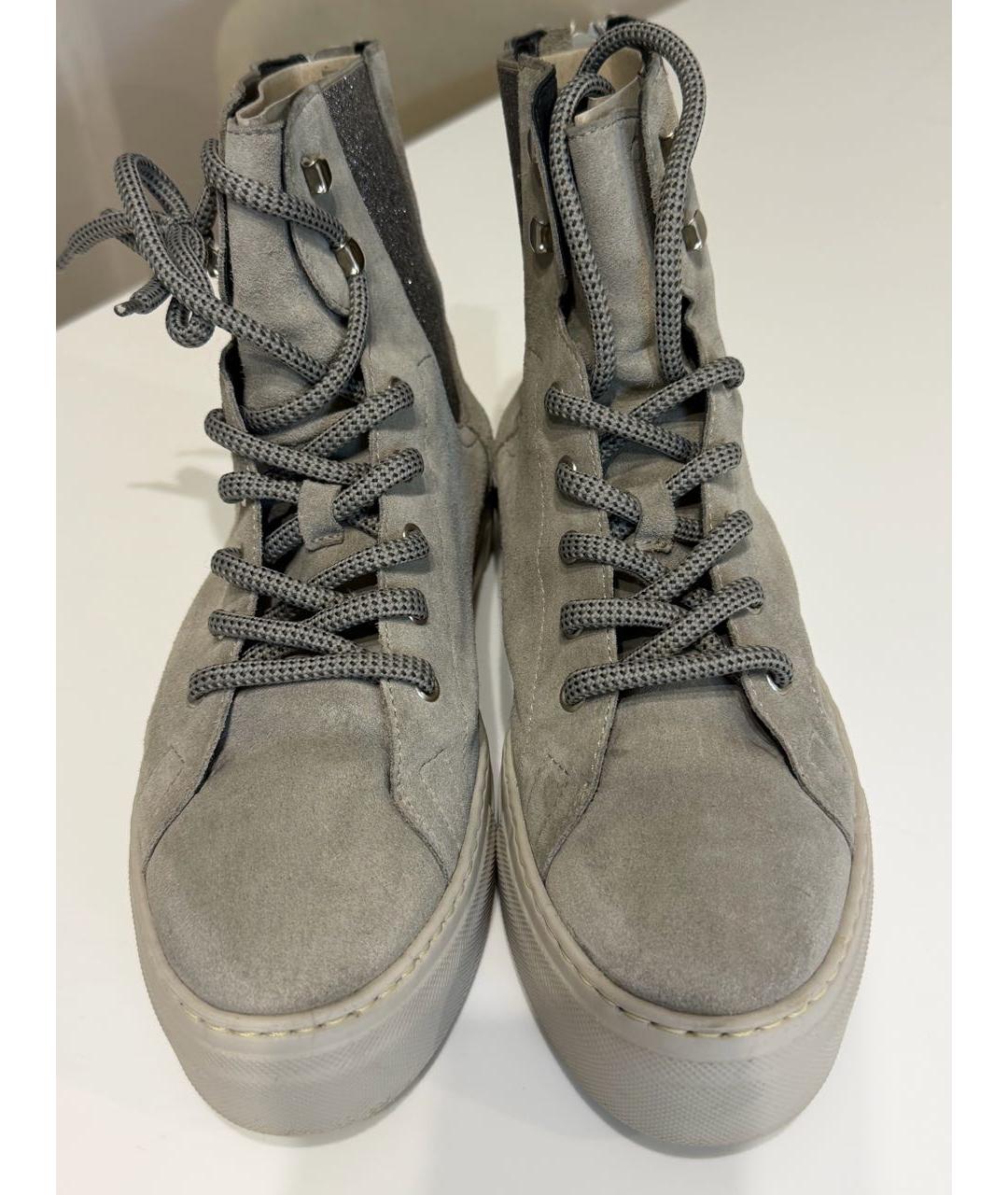 AGL Серые замшевые ботинки, фото 2