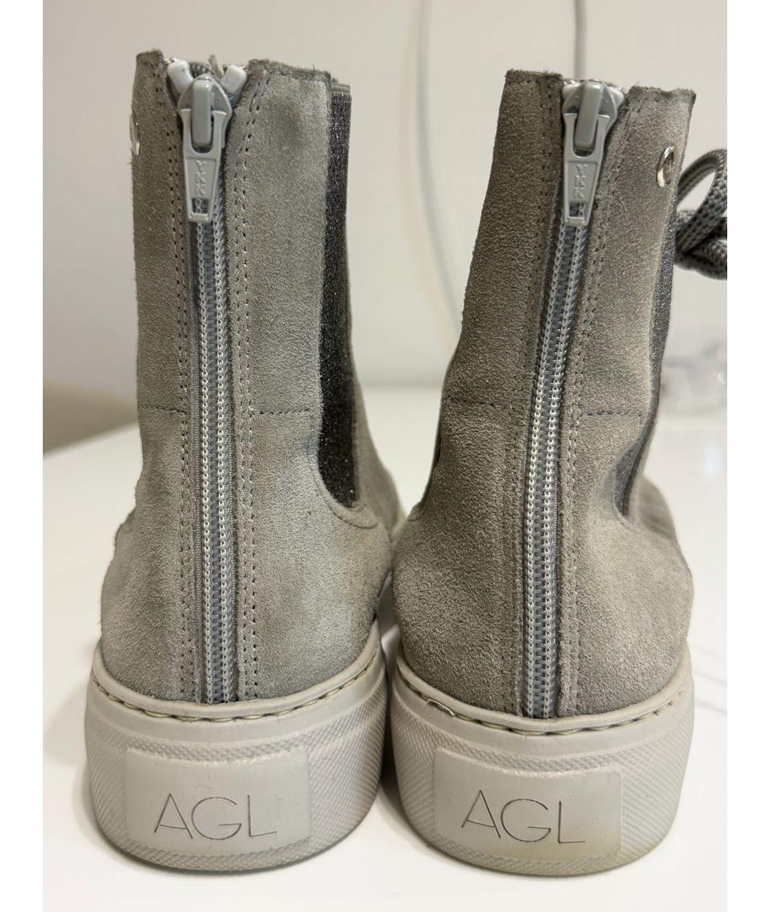 AGL Серые замшевые ботинки, фото 4