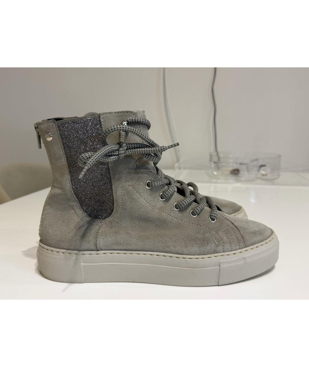 AGL Серые замшевые ботинки, фото 5