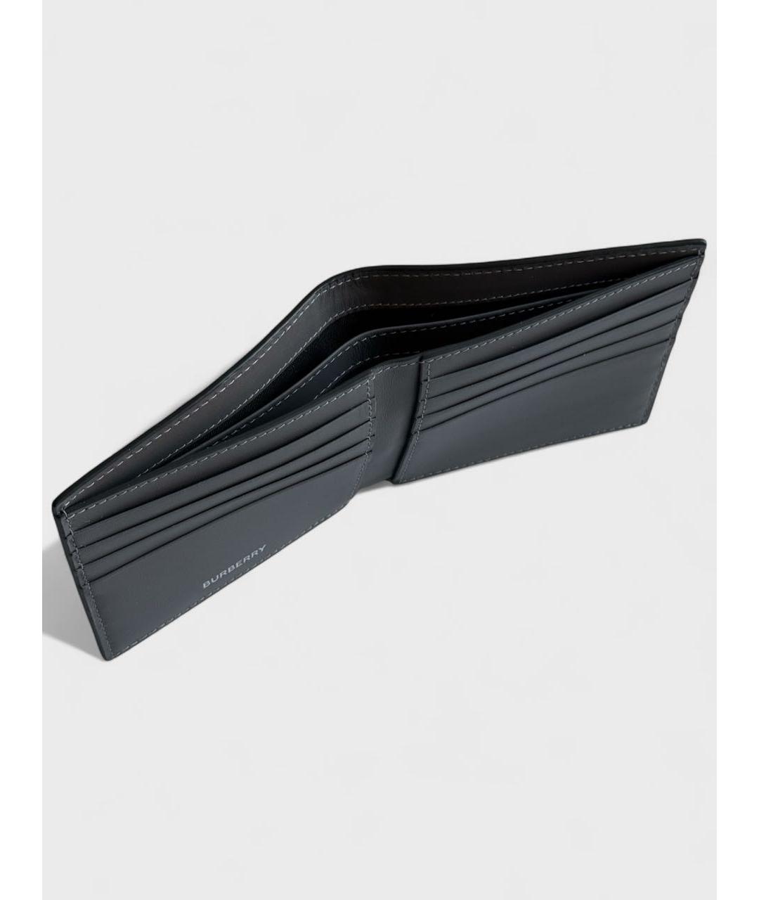 BURBERRY Черный кожаный кошелек, фото 3