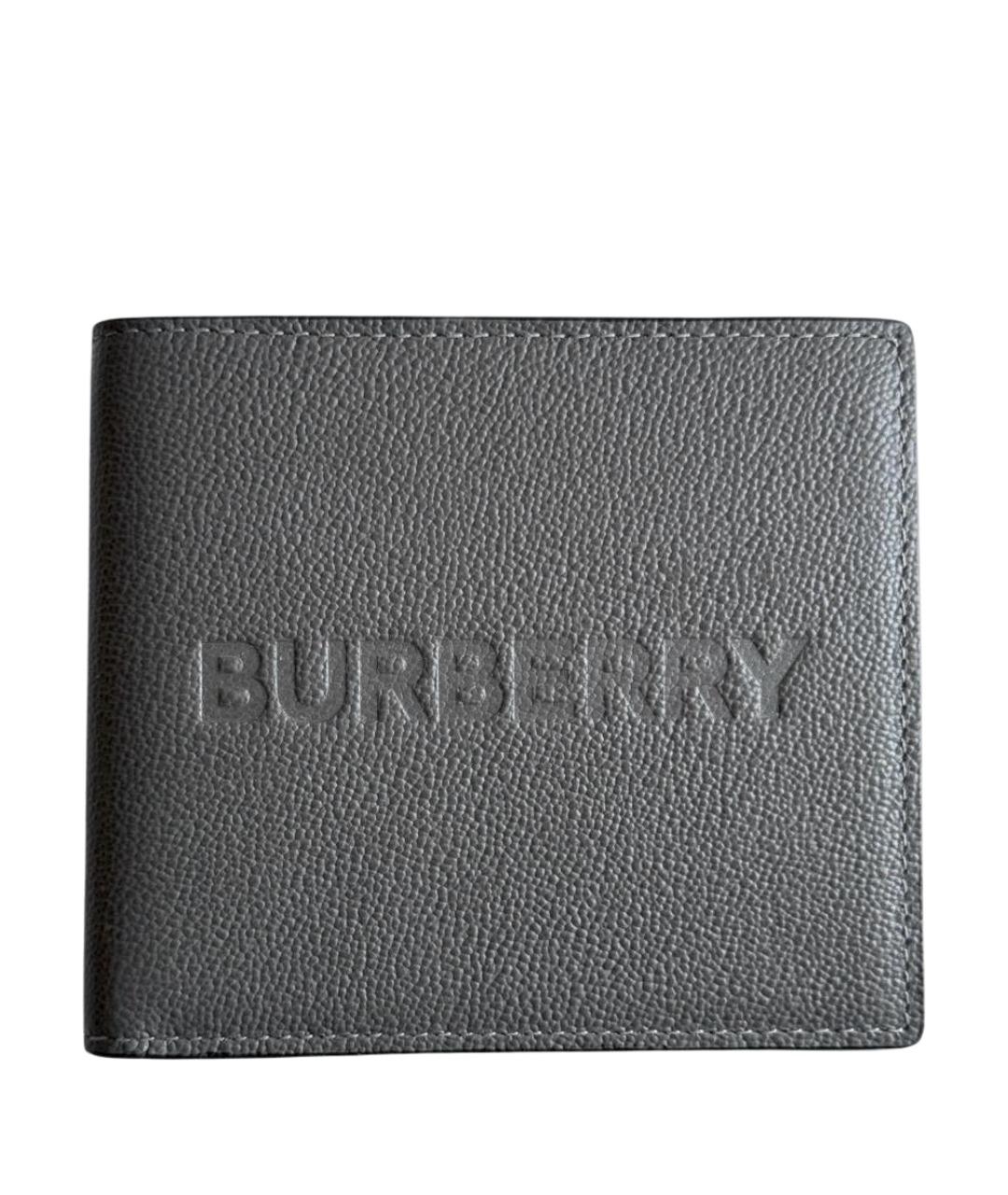 BURBERRY Черный кожаный кошелек, фото 1