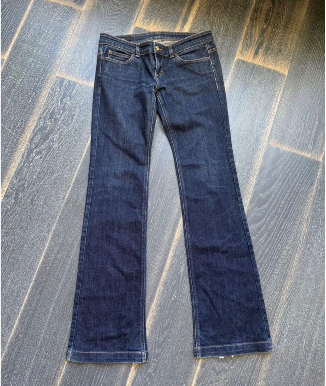 GUCCI Синие хлопко-эластановые джинсы клеш, фото 8