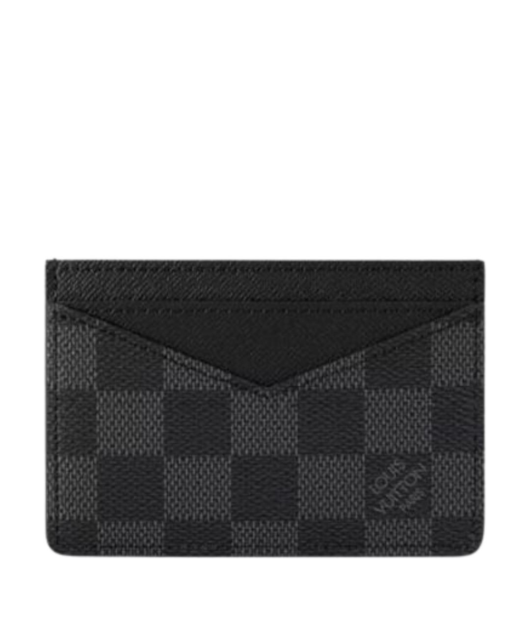 LOUIS VUITTON Черный кожаный кардхолдер, фото 1