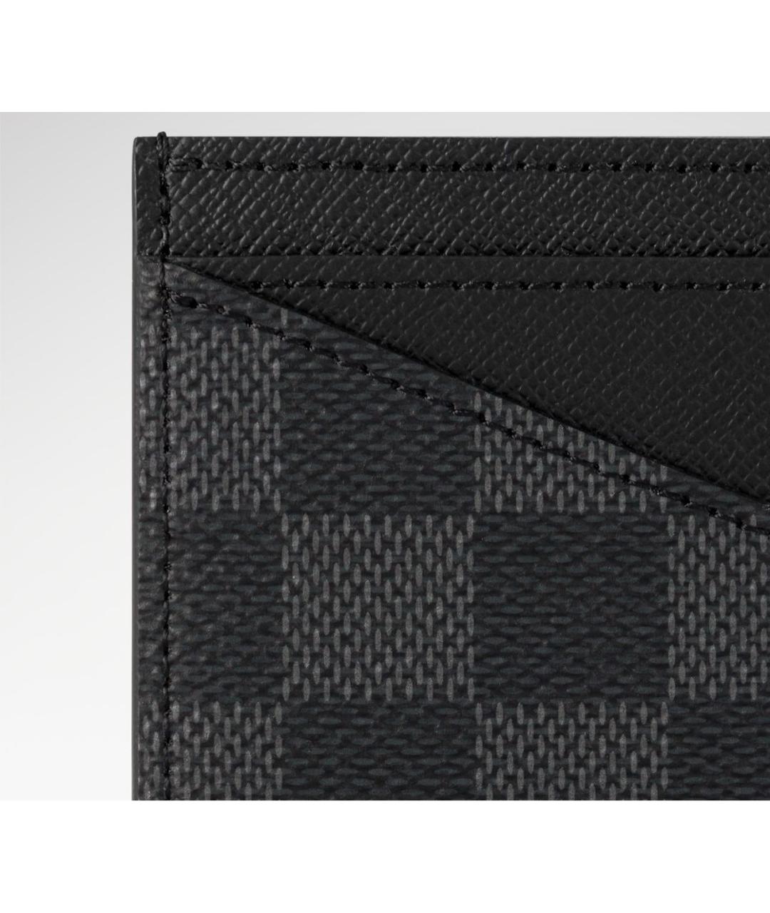 LOUIS VUITTON Черный кожаный кардхолдер, фото 6