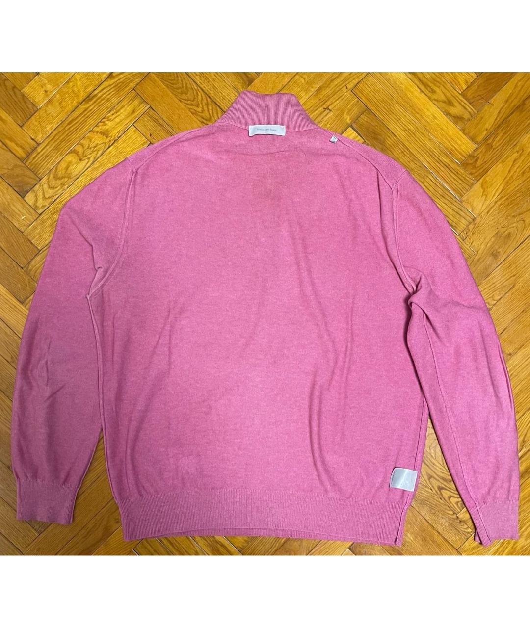 ERMENEGILDO ZEGNA XXX Розовый хлопковый джемпер / свитер, фото 3