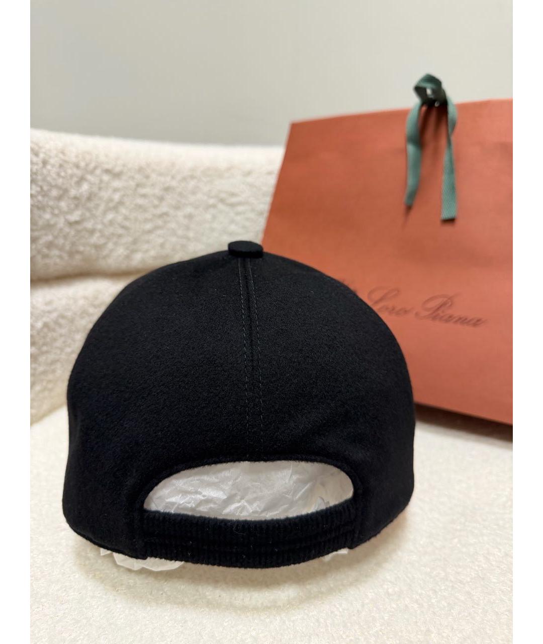LORO PIANA Черная кашемировая кепка/бейсболка, фото 4