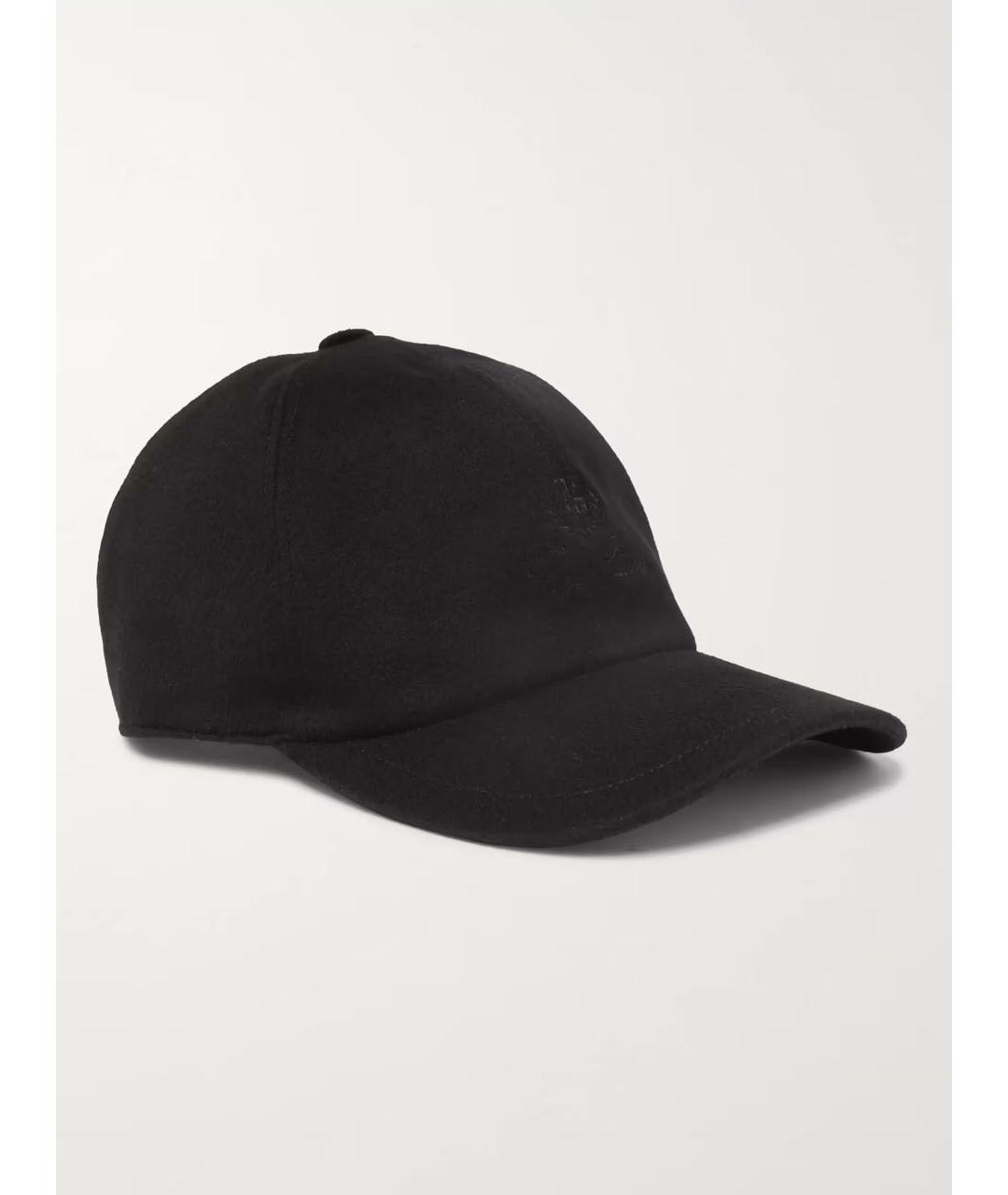 LORO PIANA Черная кашемировая кепка/бейсболка, фото 8