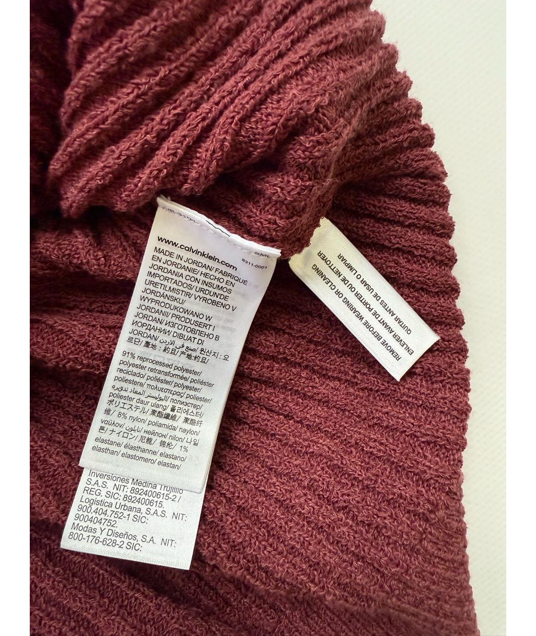 CALVIN KLEIN Бордовый джемпер / свитер, фото 3
