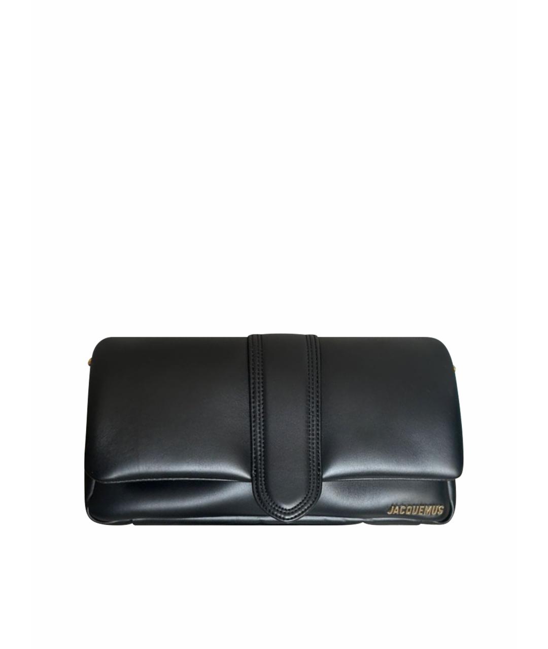 JACQUEMUS Черная кожаная сумка через плечо, фото 1