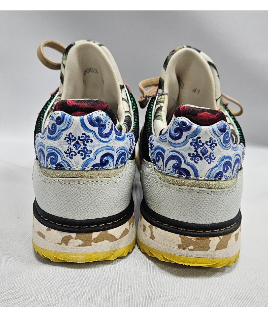 DOLCE&GABBANA Мульти кожаные кроссовки, фото 4