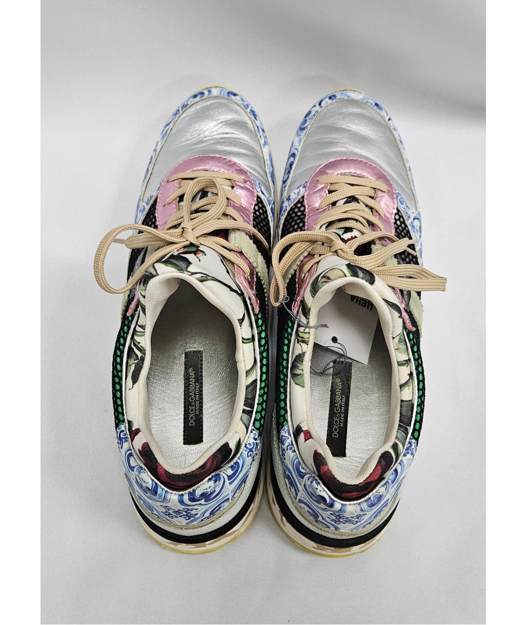 DOLCE&GABBANA Мульти кожаные кроссовки, фото 3