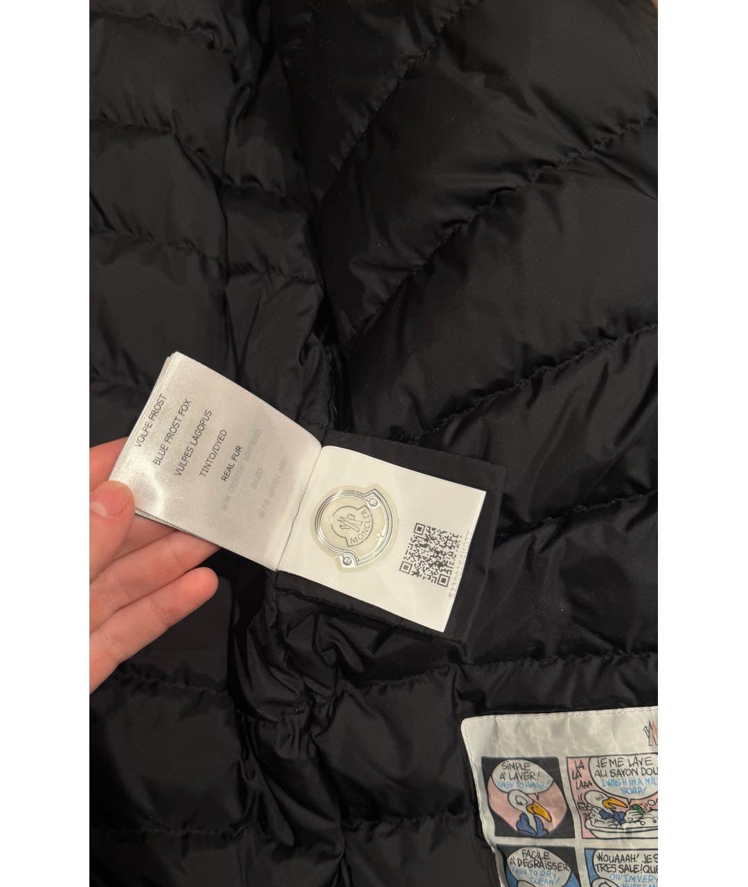 MONCLER Черная меховая парка, фото 5