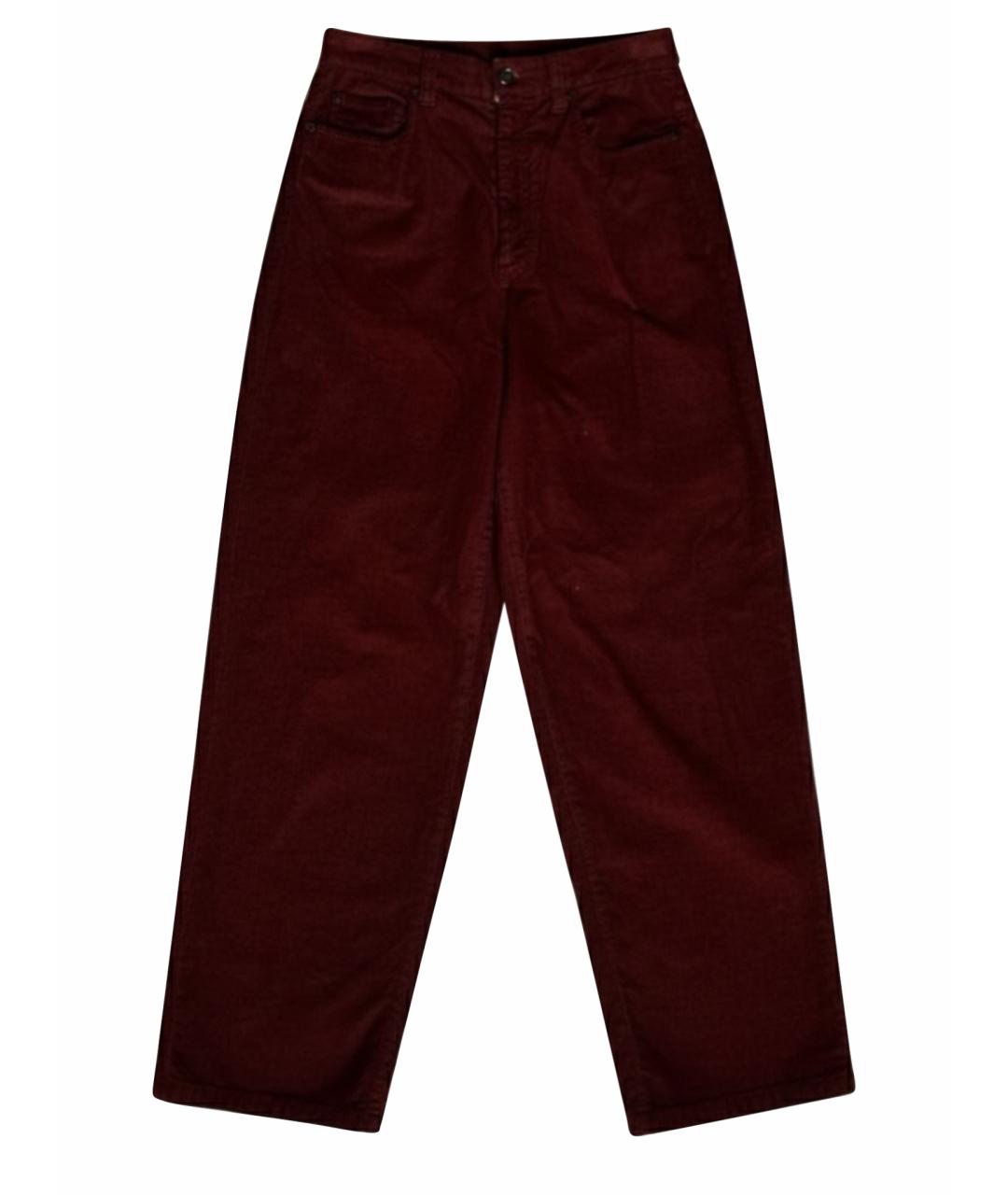 BRUNELLO CUCINELLI Бордовые прямые джинсы, фото 1