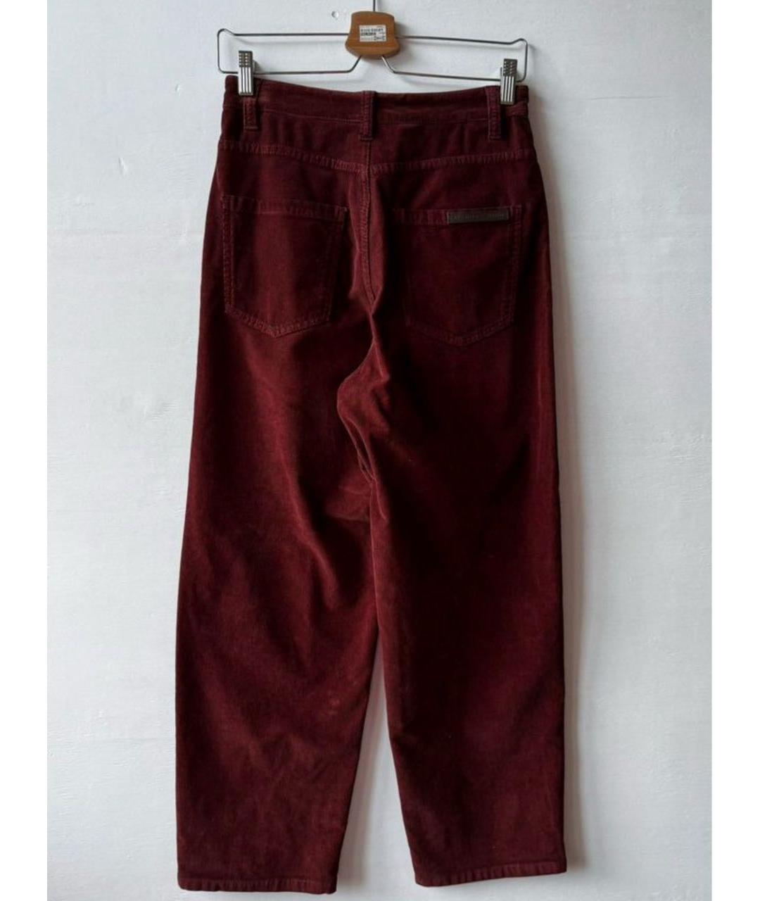 BRUNELLO CUCINELLI Бордовые прямые джинсы, фото 2