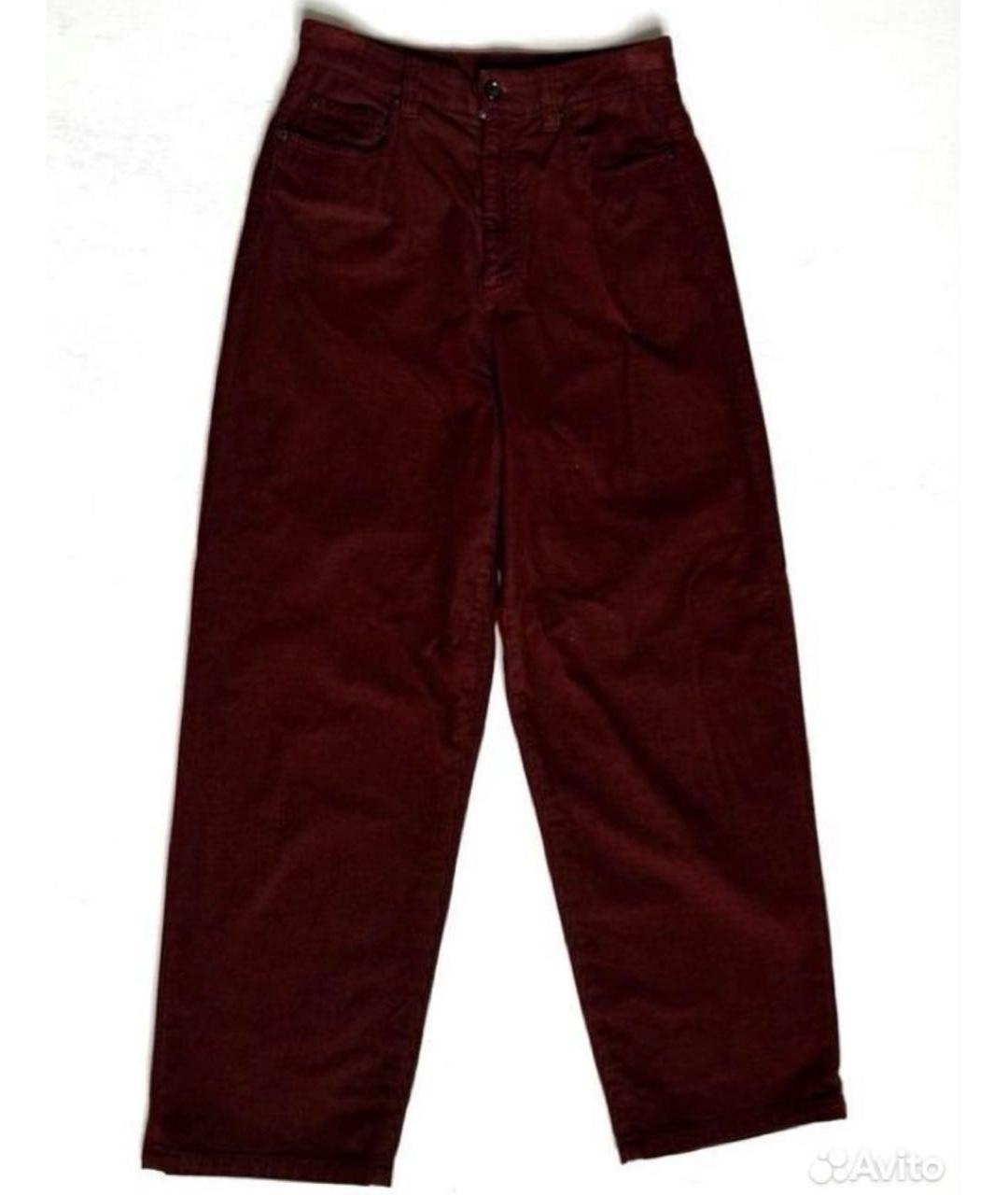 BRUNELLO CUCINELLI Бордовые прямые джинсы, фото 9