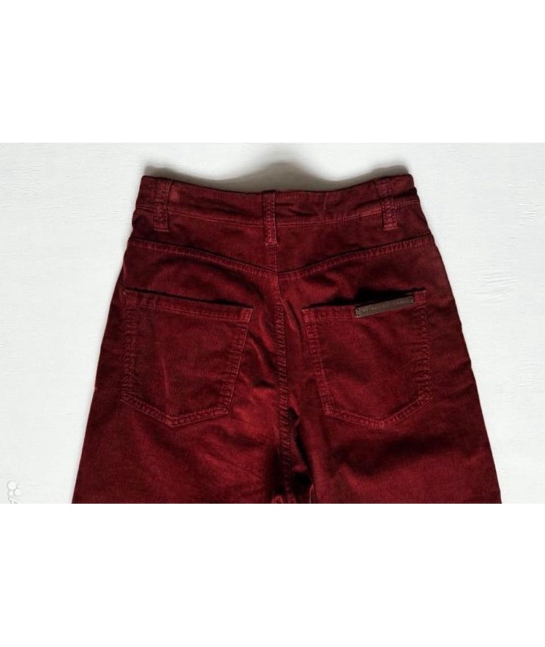 BRUNELLO CUCINELLI Бордовые прямые джинсы, фото 4