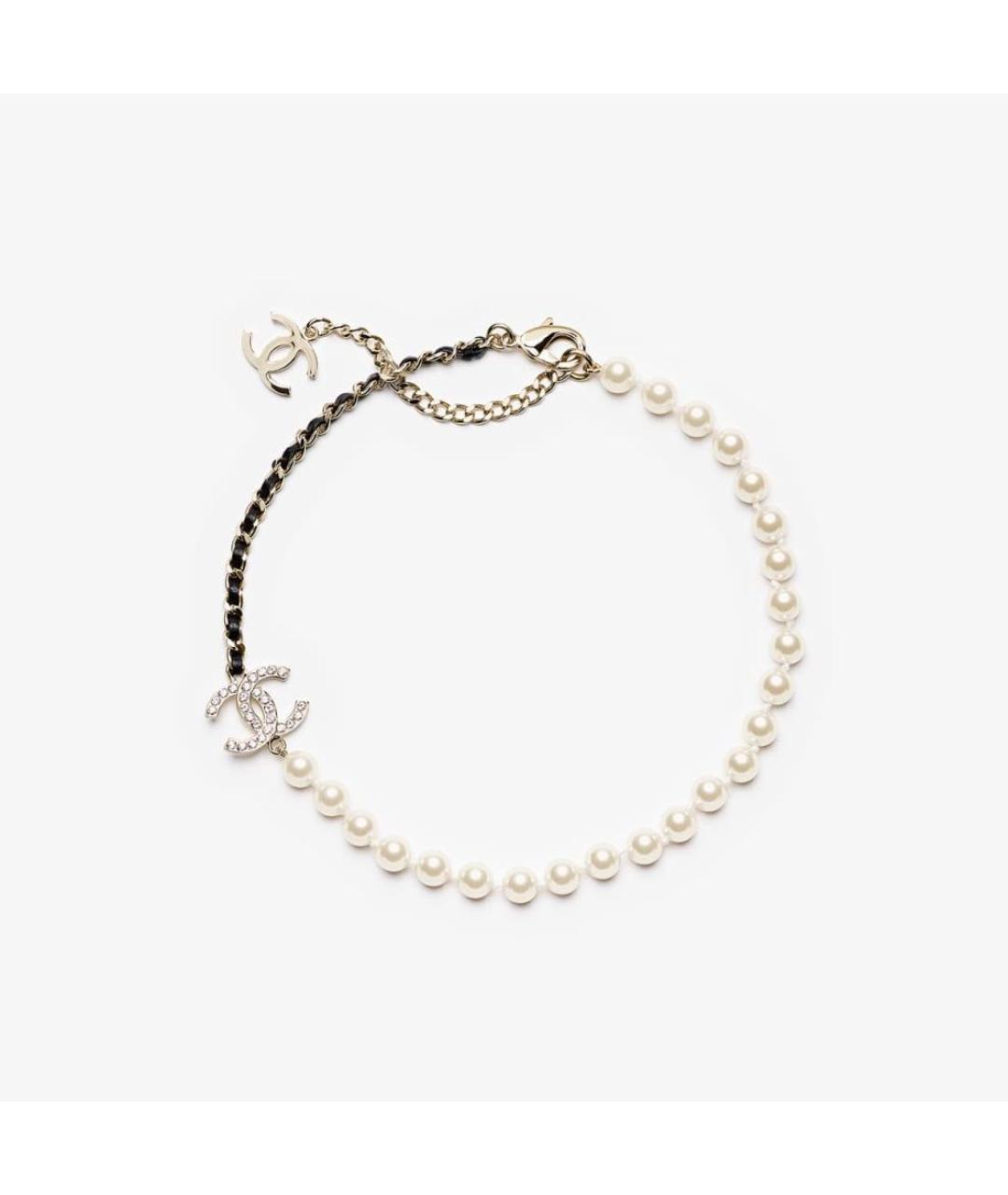 CHANEL Белый металлический чокер, фото 5