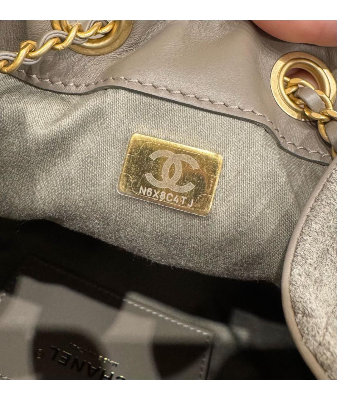 CHANEL Серая замшевая сумка тоут, фото 4