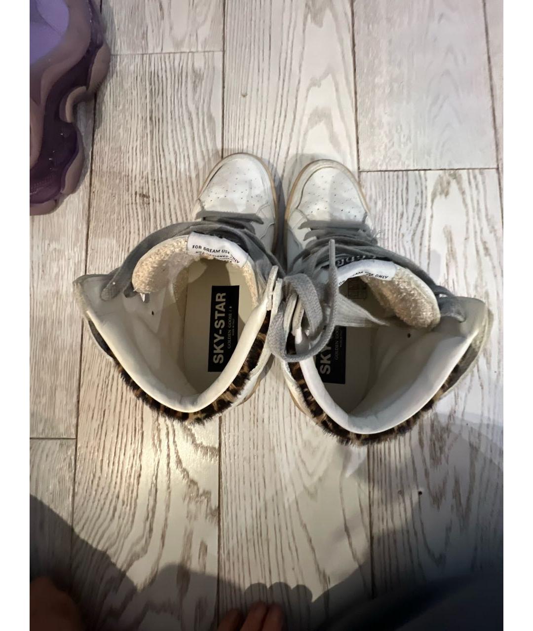 GOLDEN GOOSE DELUXE BRAND Белые кожаные кроссовки, фото 3