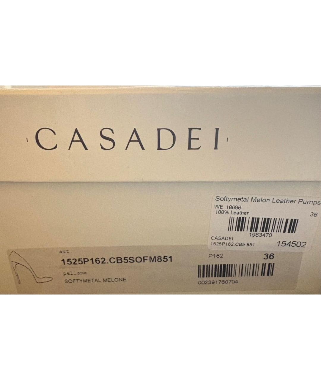 CASADEI Оранжевое туфли из лакированной кожи, фото 6