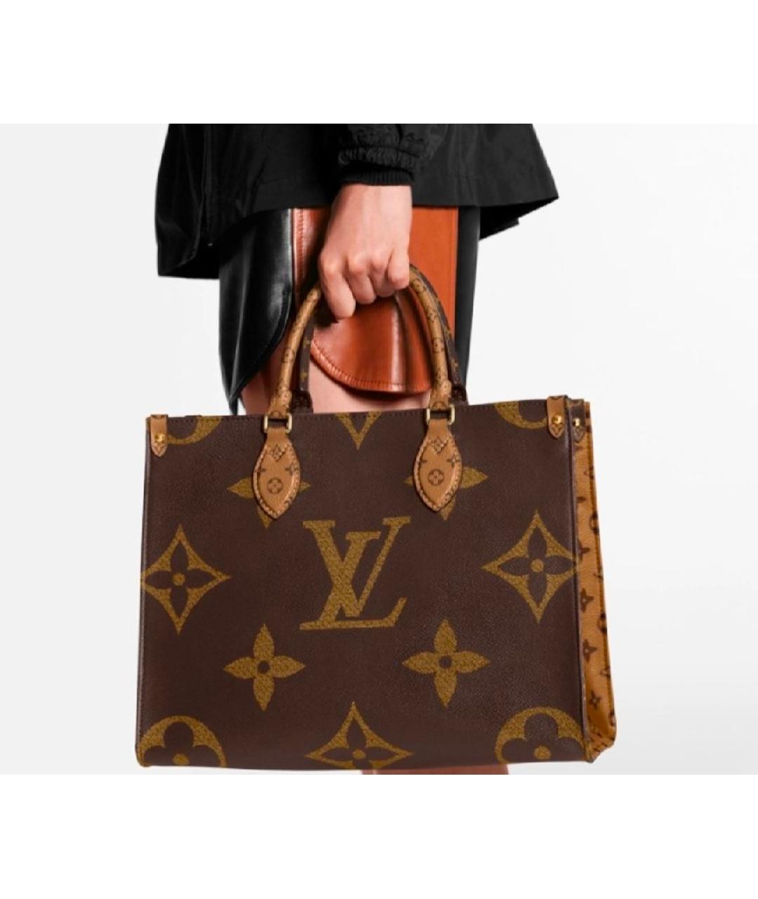 LOUIS VUITTON Коричневая сумка тоут, фото 6