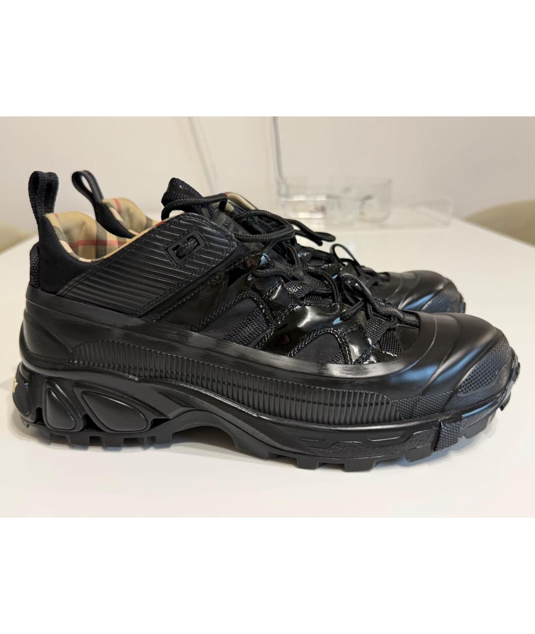 BURBERRY Черные текстильные кроссовки, фото 5