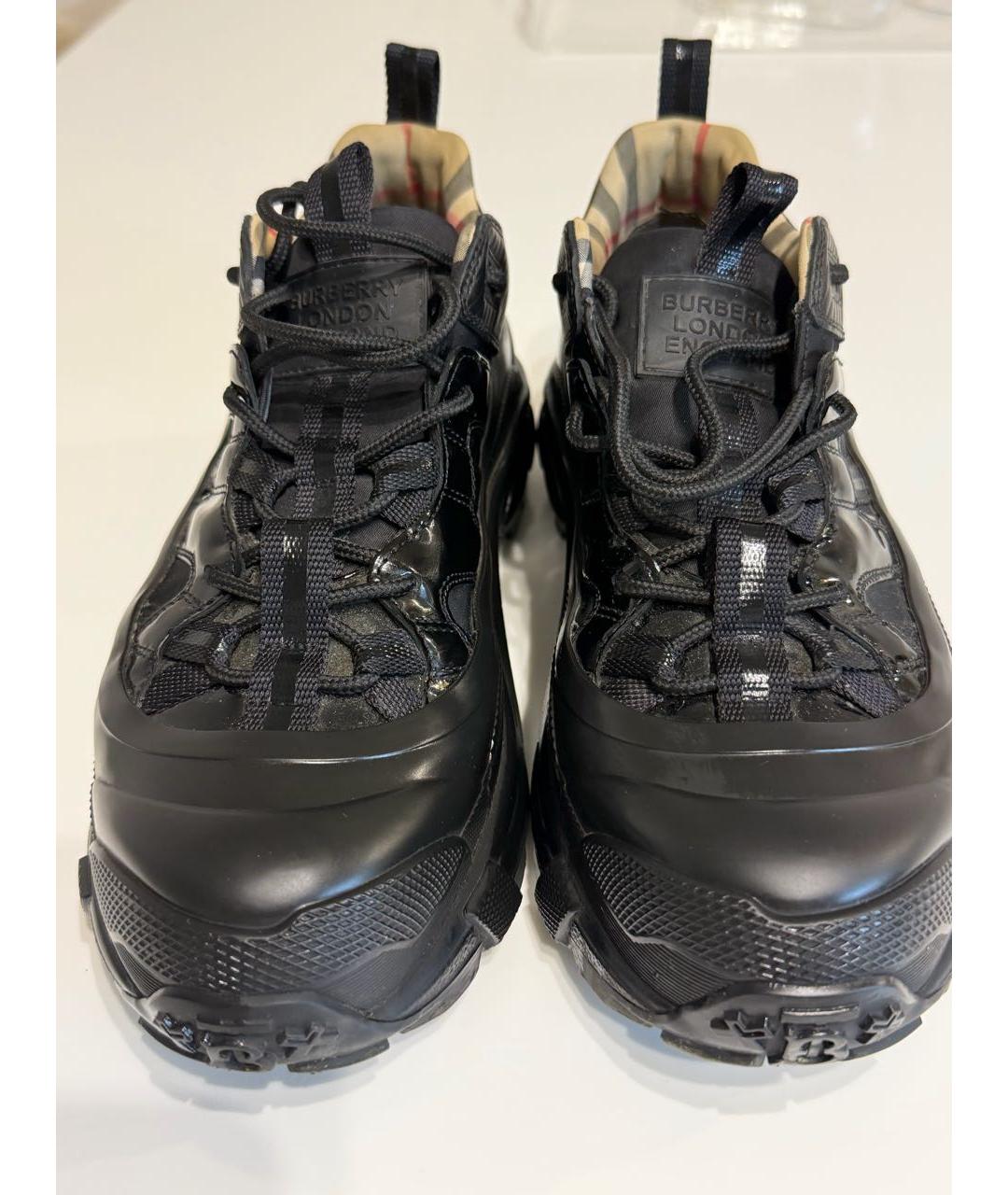 BURBERRY Черные текстильные кроссовки, фото 2