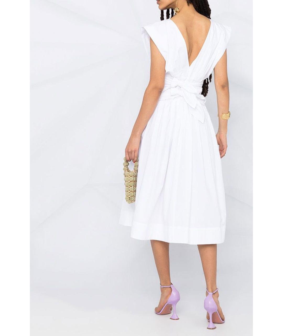 PHILOSOPHY DI LORENZO SERAFINI Белое коктейльное платье, фото 4