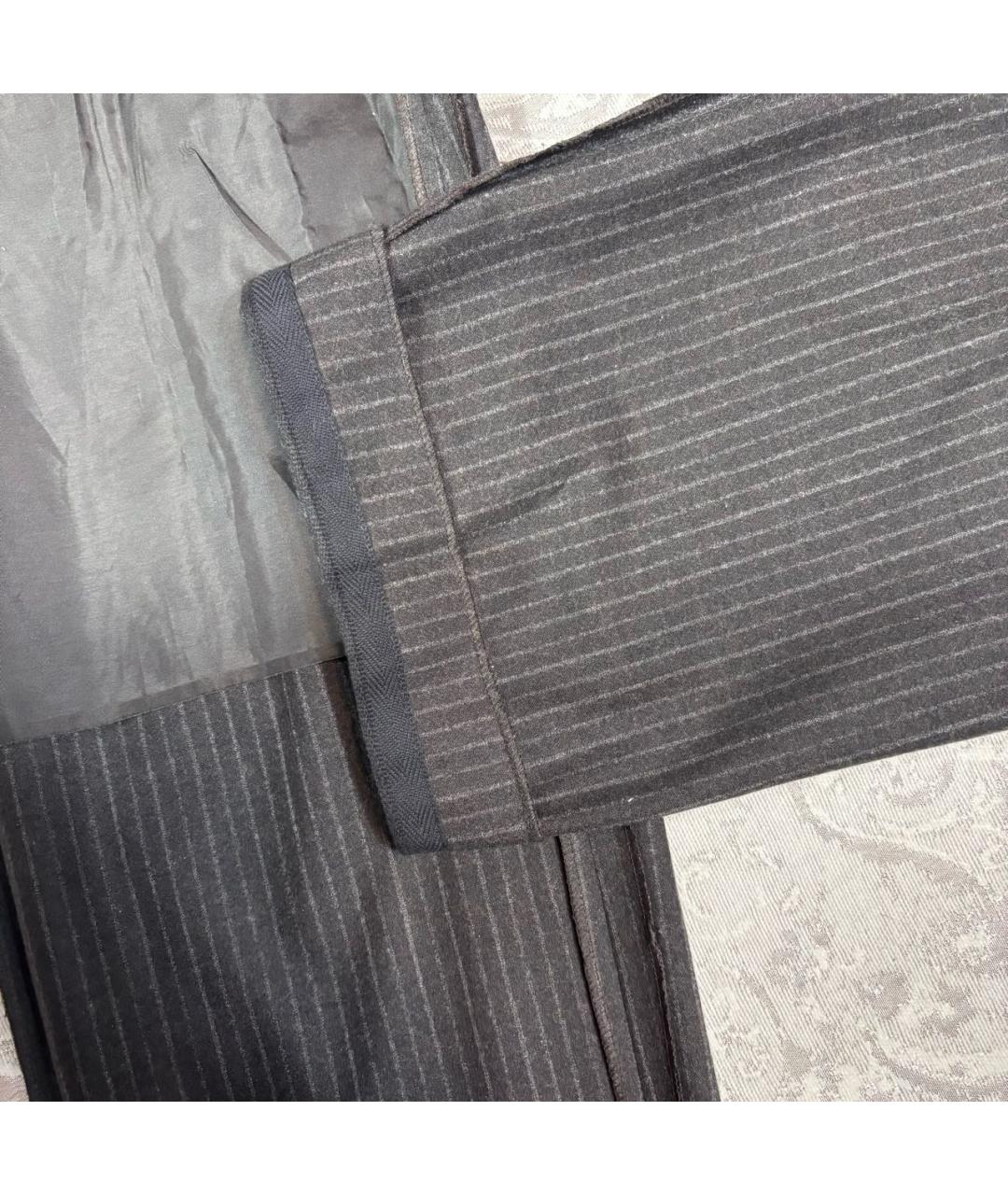 HERMES Коричневые шерстяные классические брюки, фото 6