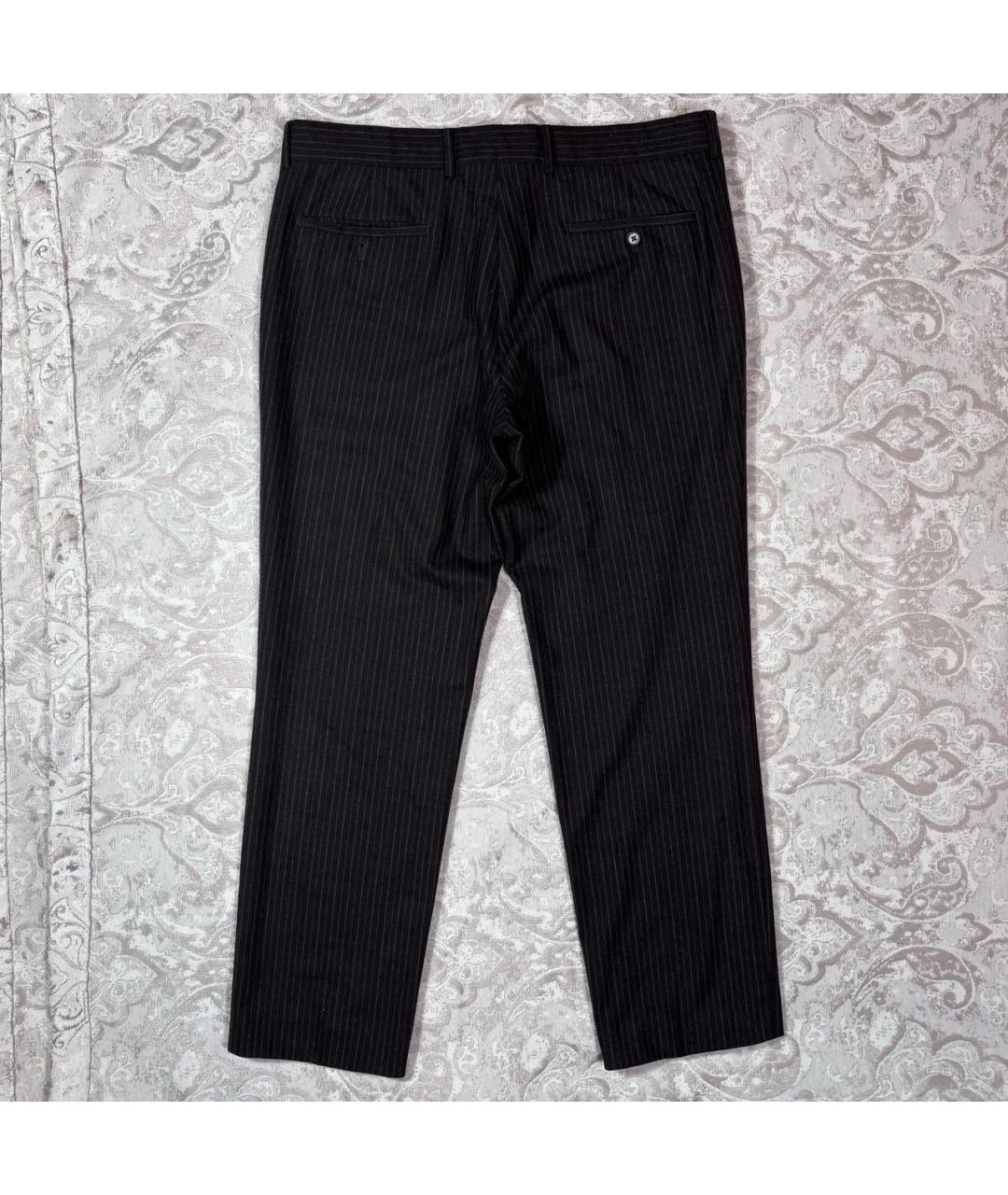 HERMES Коричневые шерстяные классические брюки, фото 2