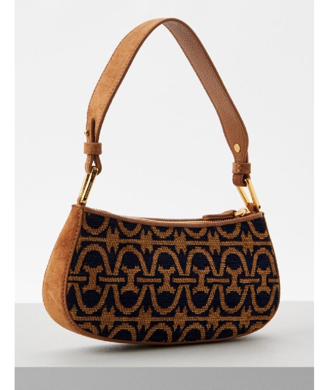 COCCINELLE Коричневая кожаная сумка через плечо, фото 2