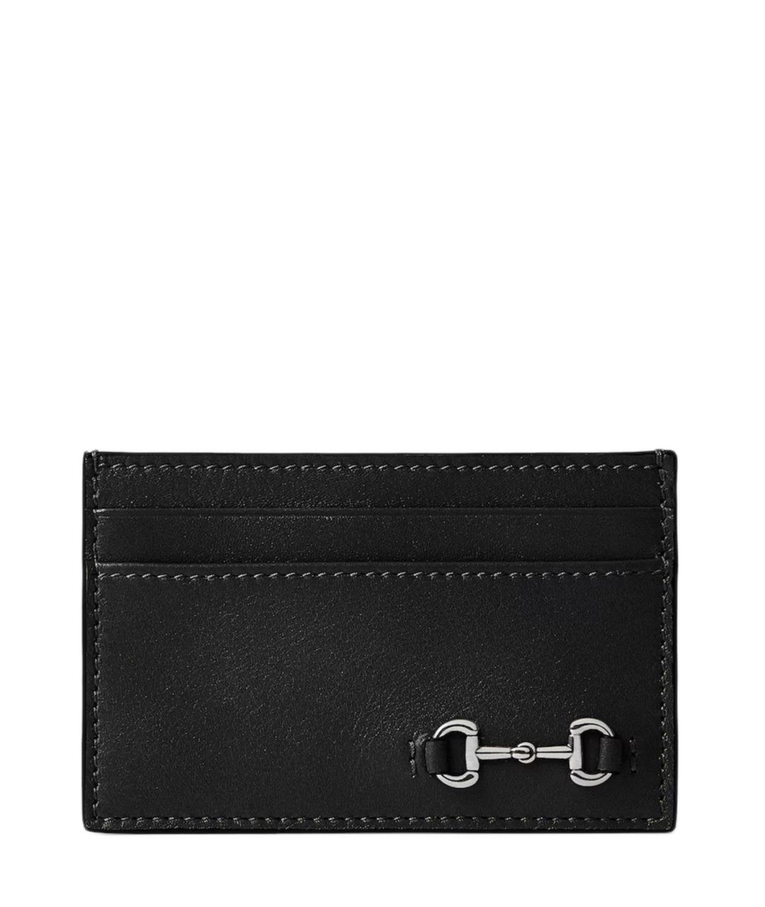GUCCI Черный кожаный кардхолдер, фото 1