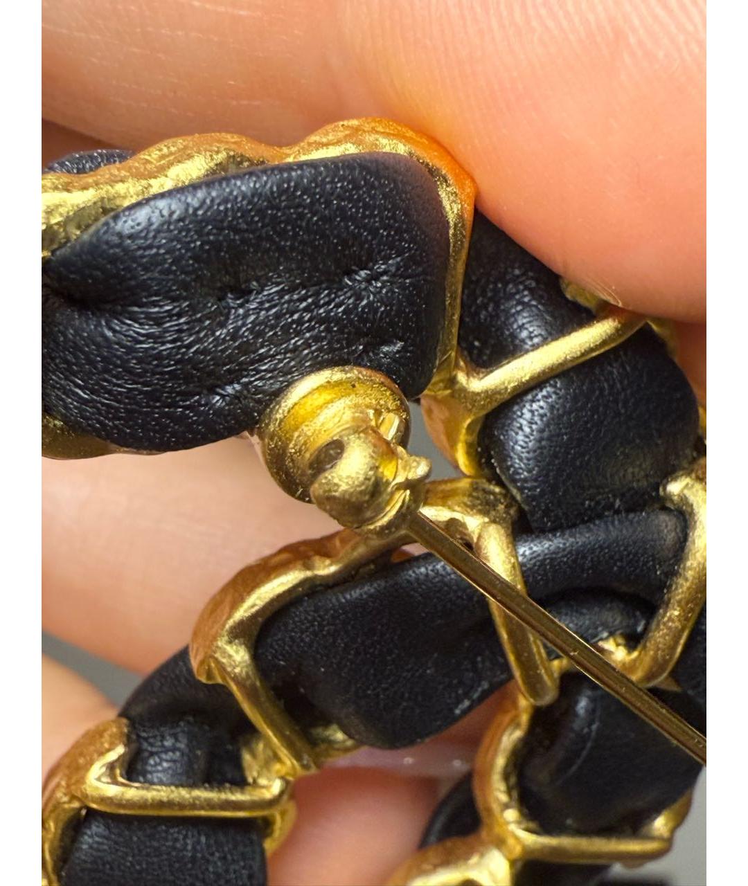 CHANEL Черная металлическая булавка / брошь, фото 4