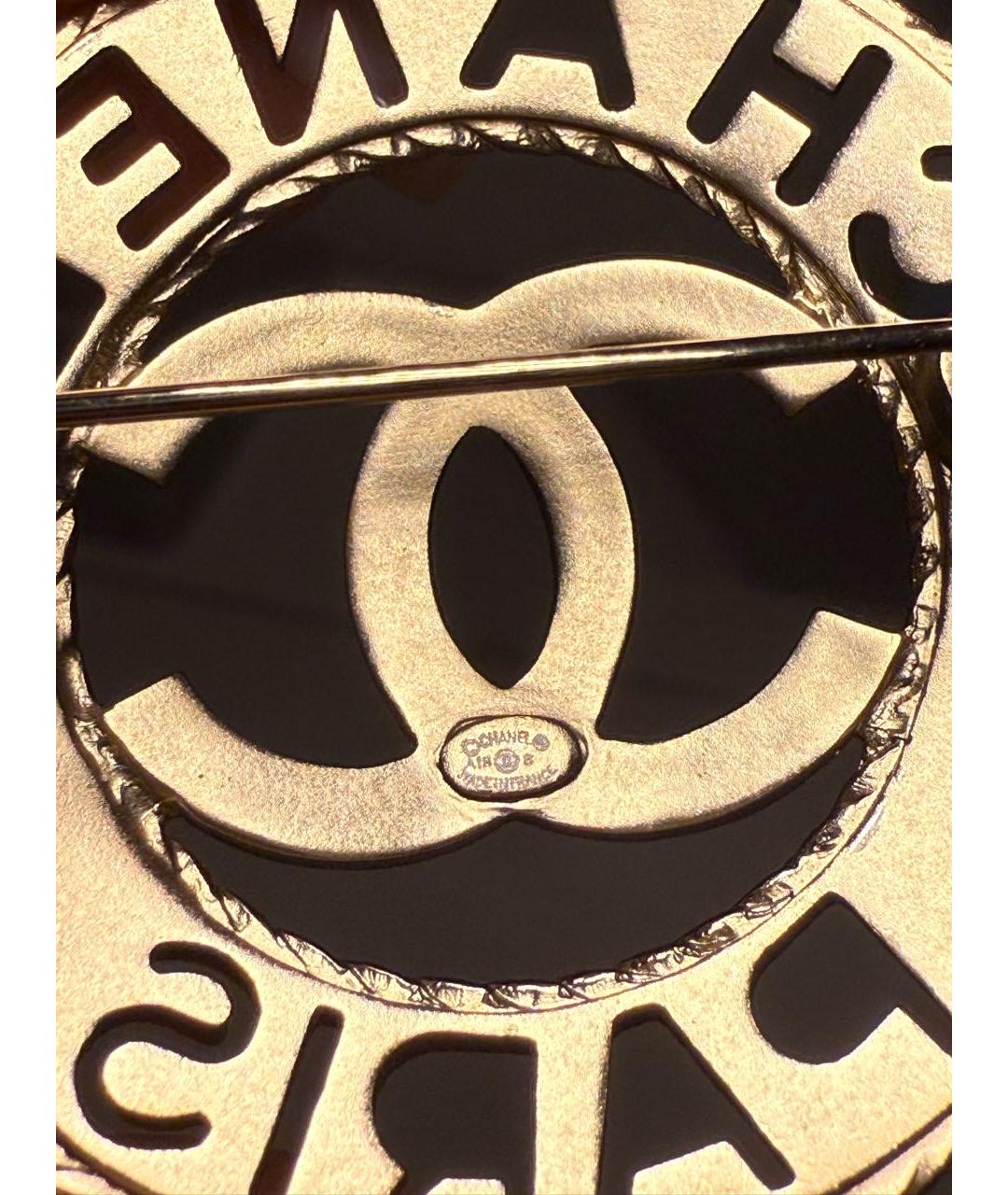 CHANEL Золотая металлическая булавка / брошь, фото 3