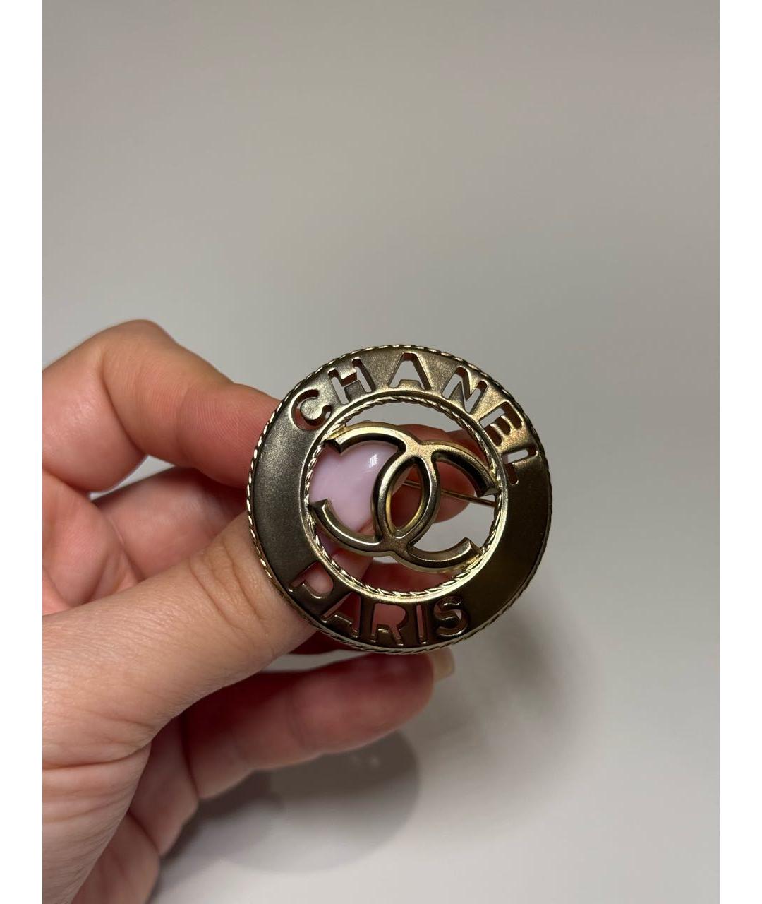 CHANEL Золотая металлическая булавка / брошь, фото 7