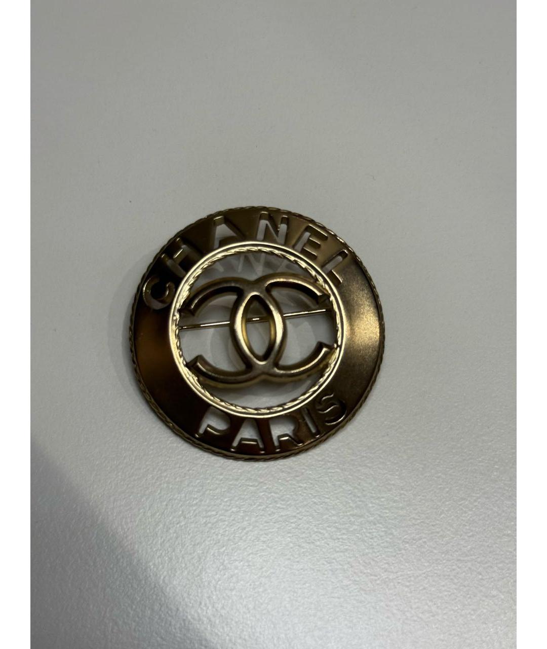 CHANEL Золотая металлическая булавка / брошь, фото 2