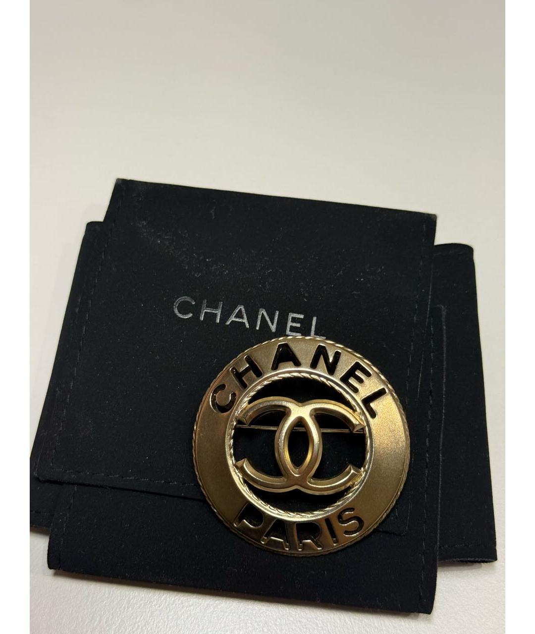 CHANEL Золотая металлическая булавка / брошь, фото 6