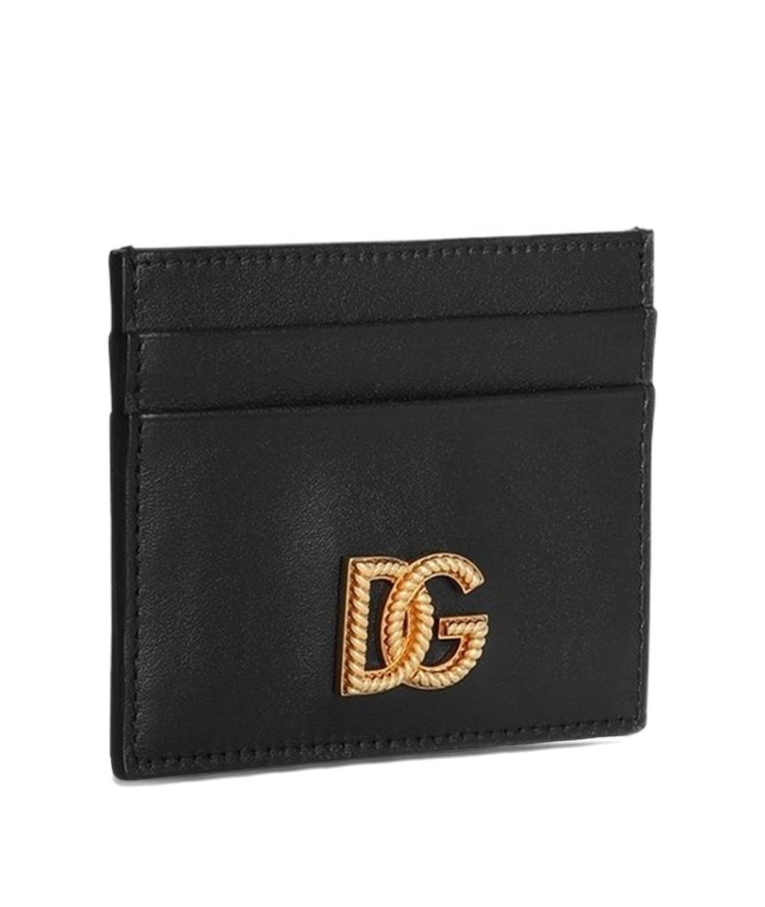 DOLCE&GABBANA Черный кожаный кардхолдер, фото 2