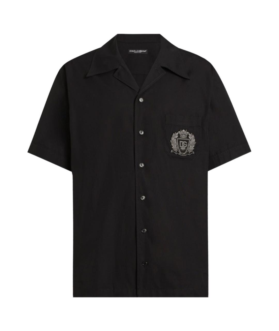 DOLCE&GABBANA Черная хлопковая кэжуал рубашка, фото 1