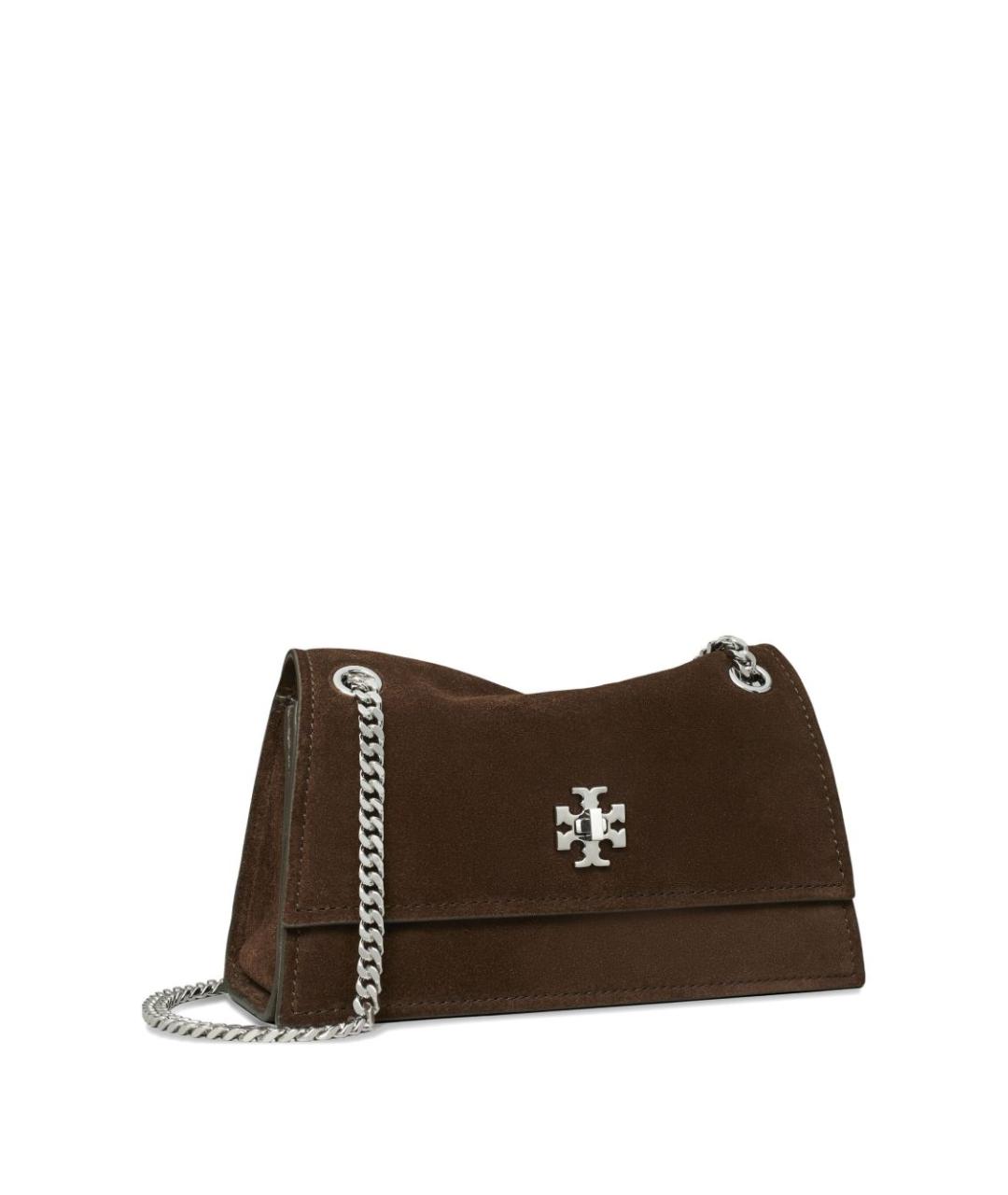 TORY BURCH Коричневая замшевая сумка через плечо, фото 3