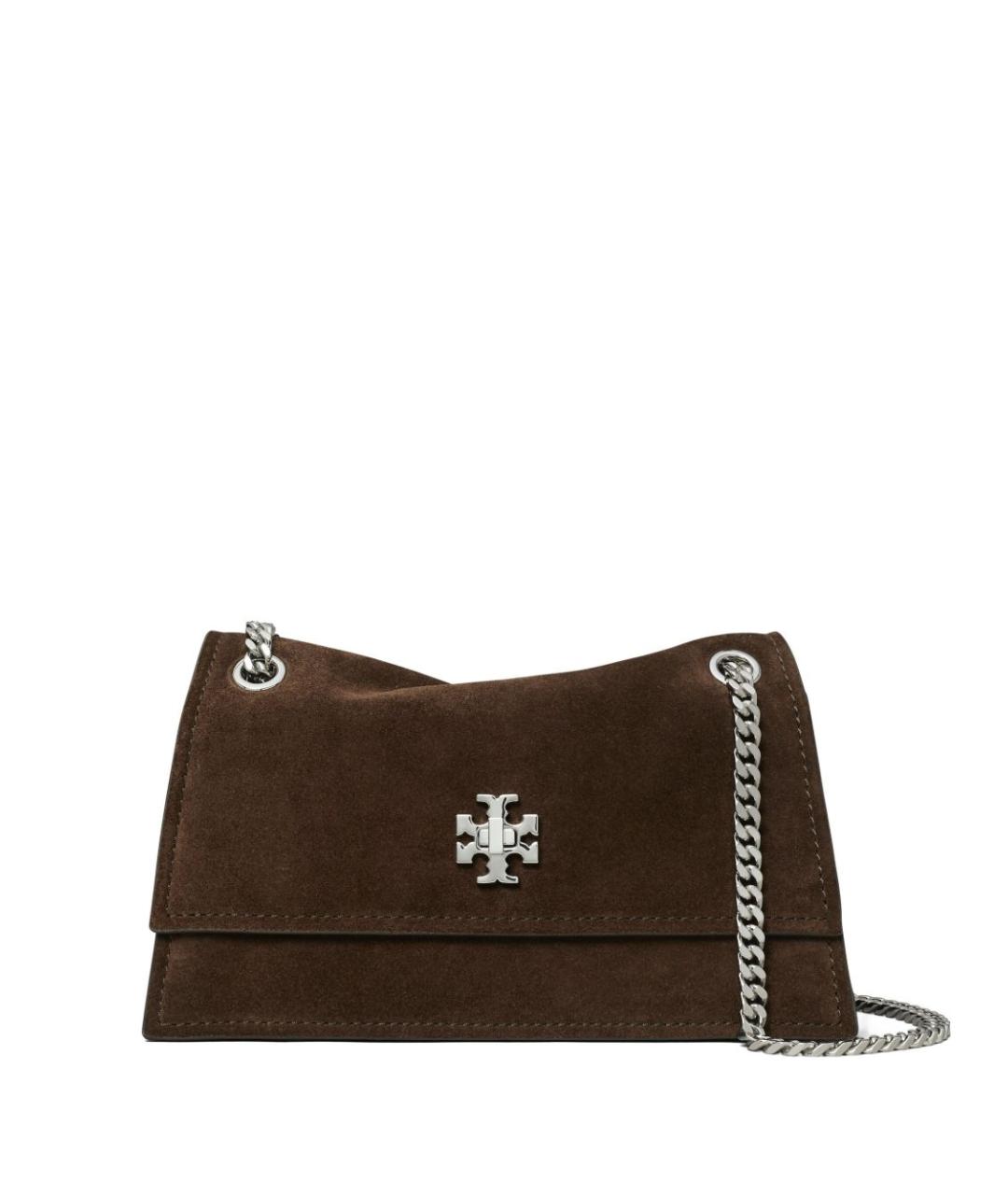 TORY BURCH Коричневая замшевая сумка через плечо, фото 1