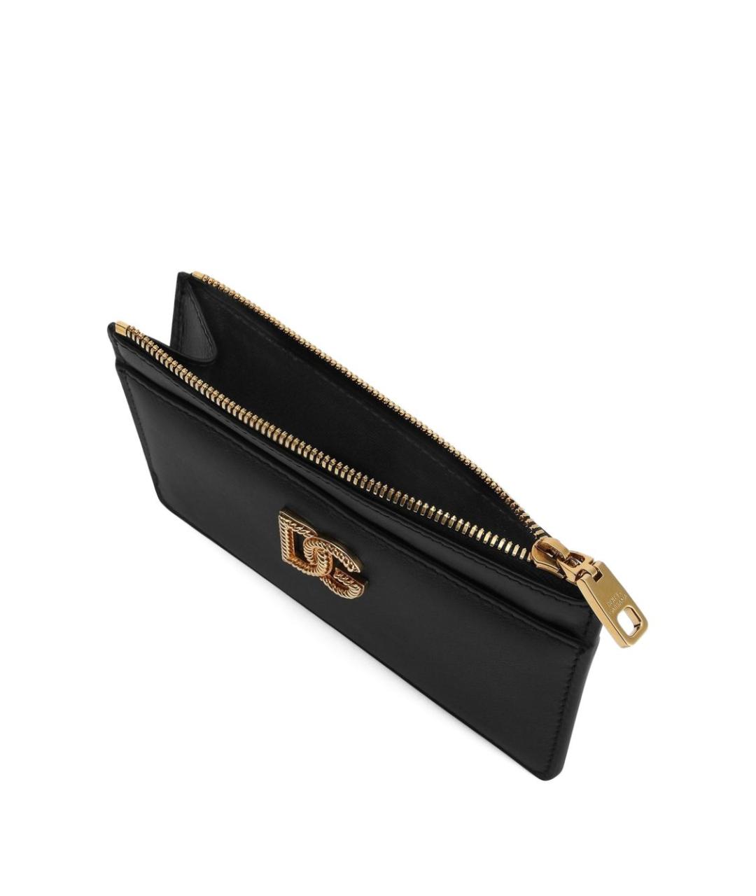 DOLCE&GABBANA Черный кожаный кардхолдер, фото 4