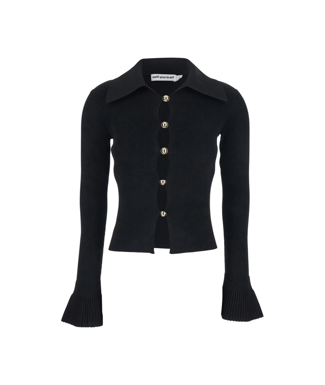 SELF-PORTRAIT Черная вискозная блузы, фото 1