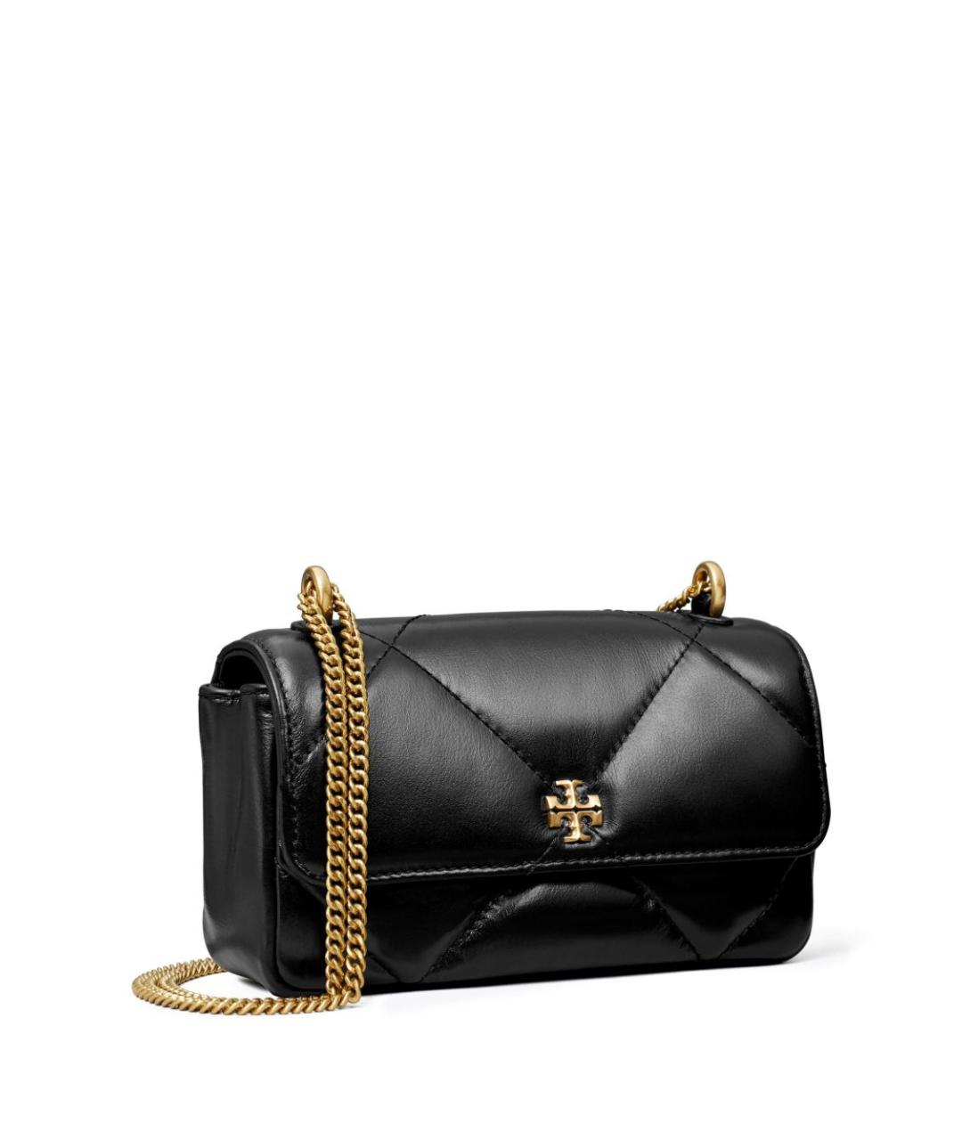 TORY BURCH Черная кожаная сумка через плечо, фото 3