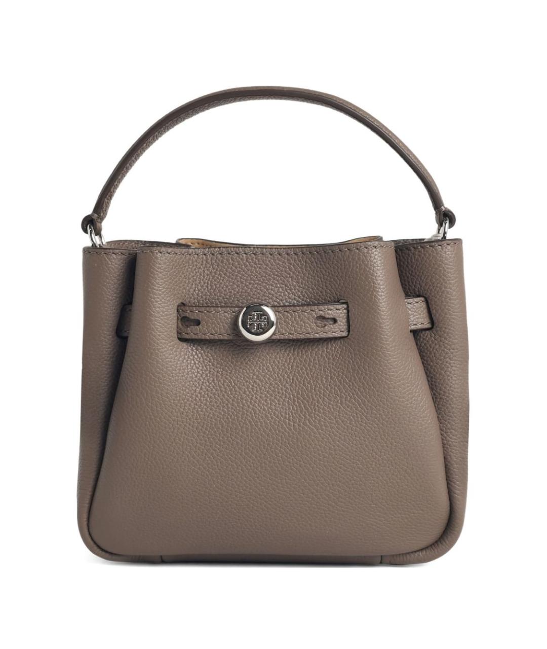 TORY BURCH Серая кожаная сумка тоут, фото 1