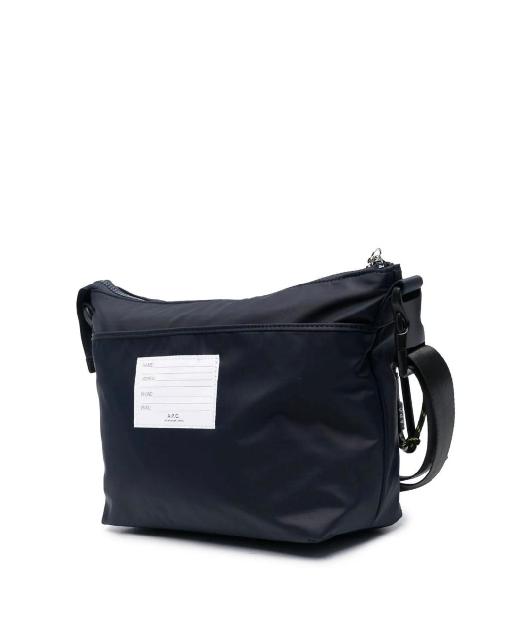 A.P.C. Синяя тканевая сумка на плечо, фото 3